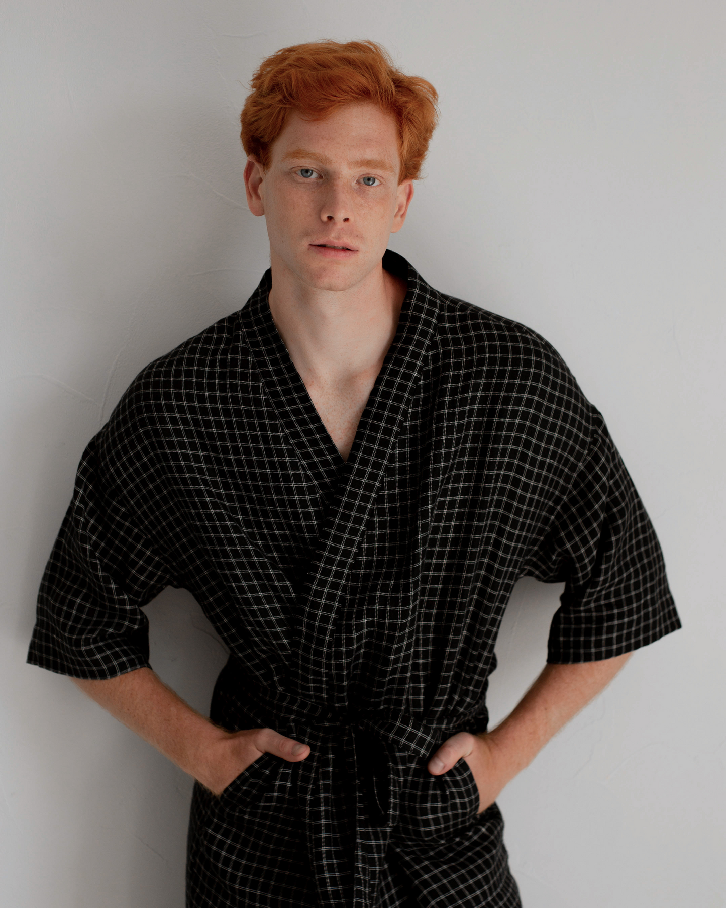 Unisex linen robe