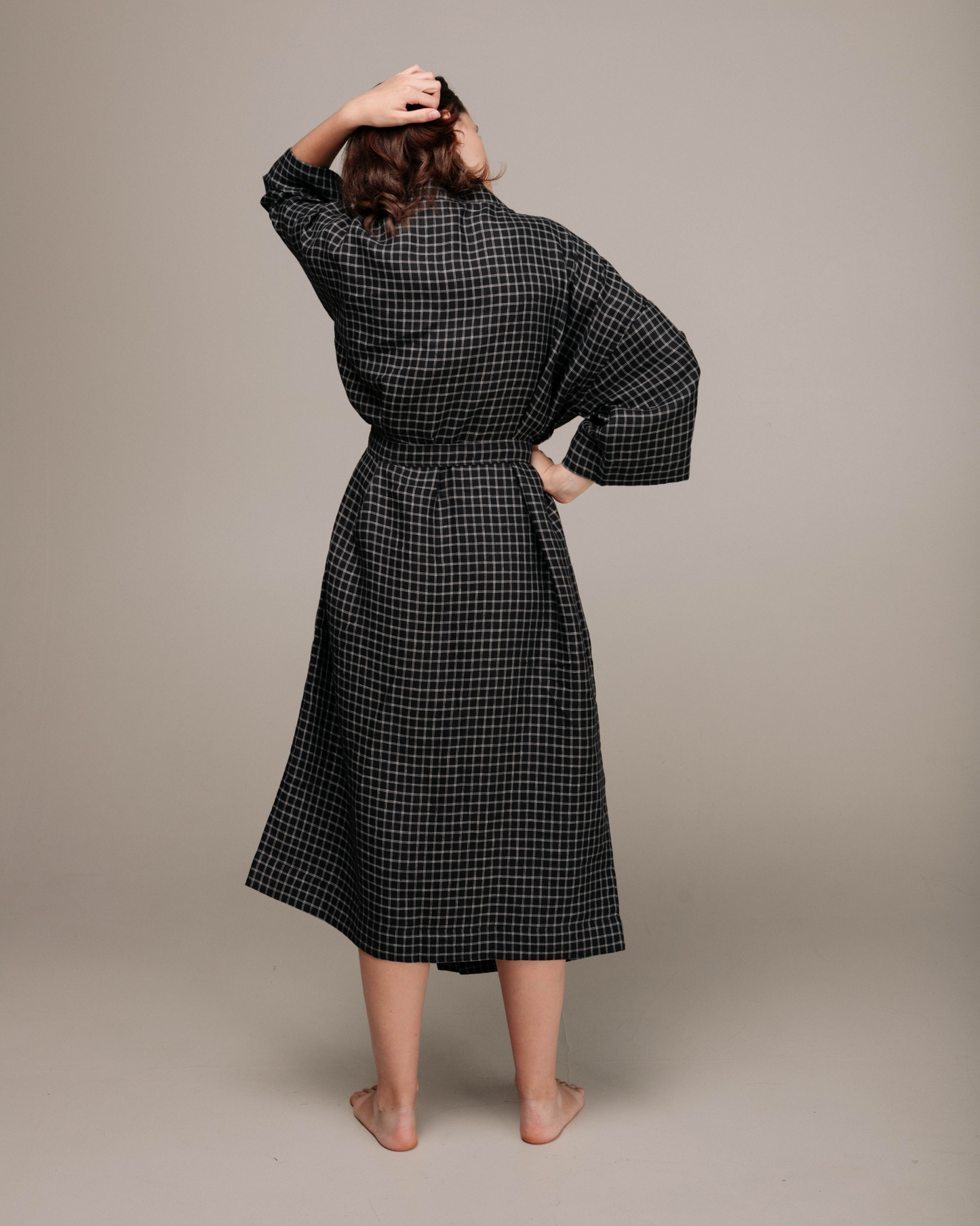 Unisex linen robe