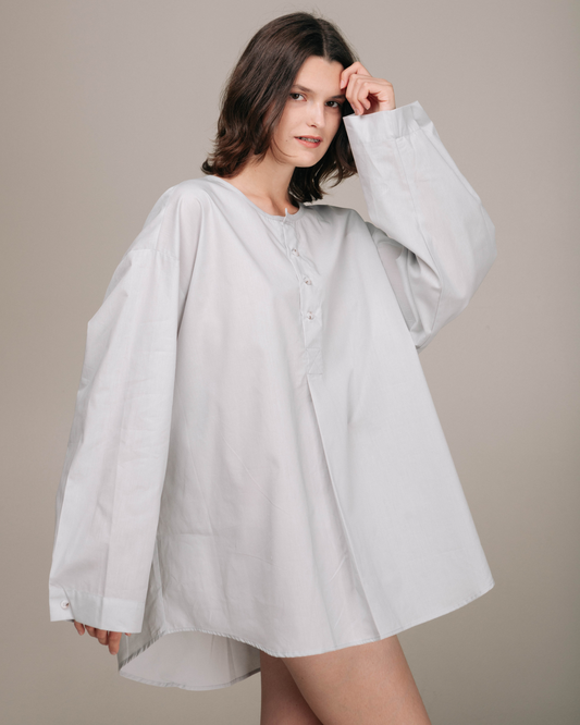 Grey oversize cotton shirt